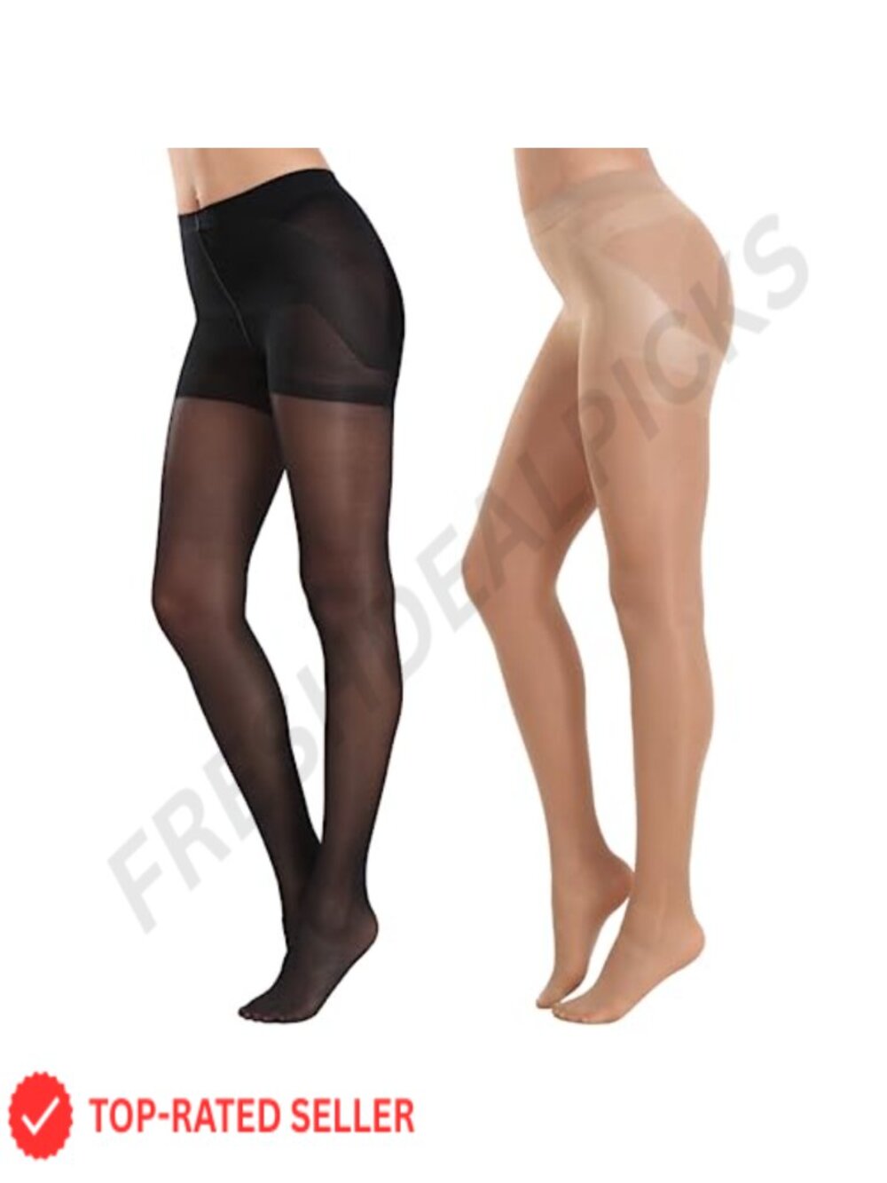 MANZI 40D Sheer Pantyhose Control Top Tights 2 Pairs